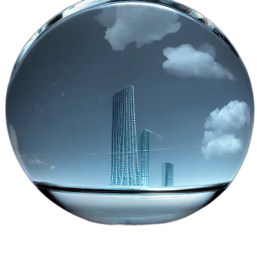 building, umbrella, 3d render, photorealistic transparent PNG cut-out