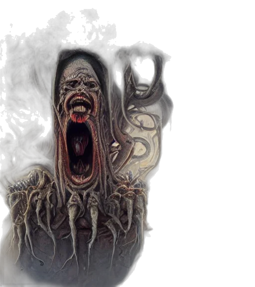 creature, face, hair, mask transparent PNG cut-out
