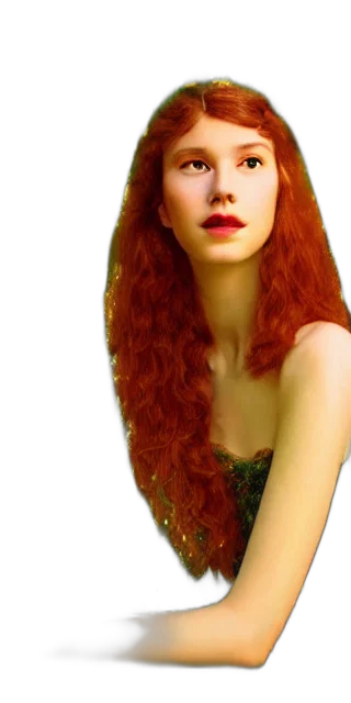 dress, hair, crown, face, photorealistic, fantasy art, 3d render, oil painting transparent PNG cut-out