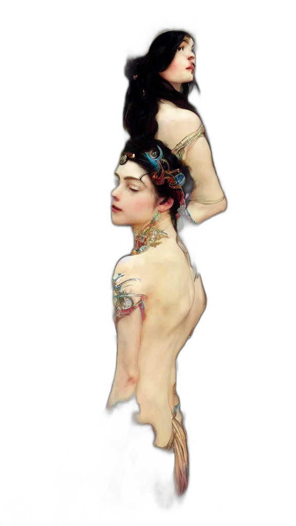 dress, crown, jewelry, staff transparent PNG cut-out