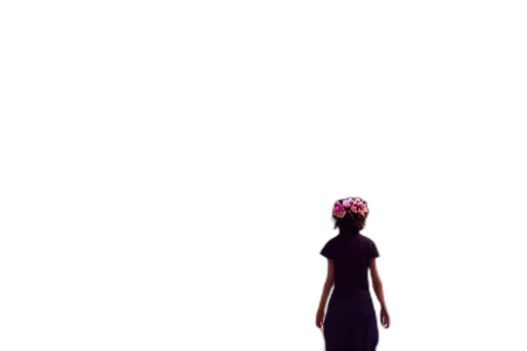 dress, crown, flower, hat, concept art, 3d render, pixel art, anime transparent PNG cut-out