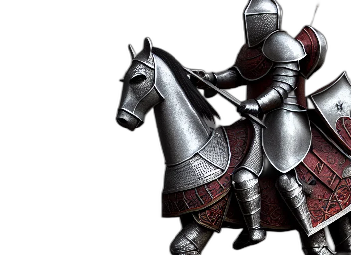 sword, weapon, 3d render, fantasy art, concept art, photorealistic, knight, castle transparent PNG cut-out