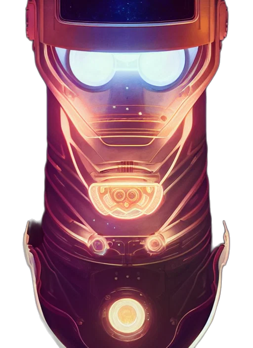 robot, mask, face, concept art transparent PNG cut-out