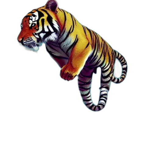 animal, creature, staff, photorealistic, concept art, 3d render, watercolor, tiger transparent PNG cut-out