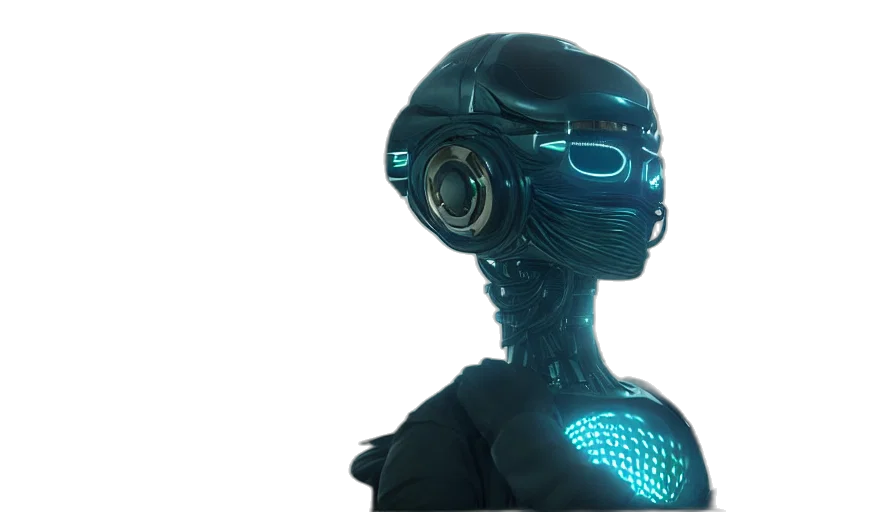 robot, mask, cyberpunk, concept art transparent PNG cut-out