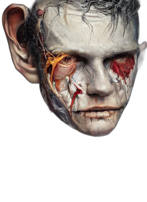 mask, face, creature, photorealistic transparent PNG cut-out