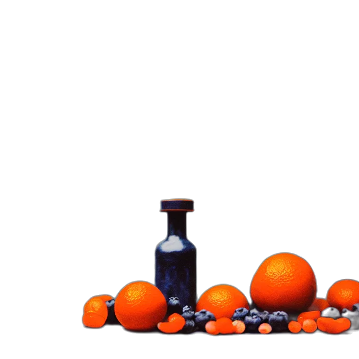 bottle, food, crown, 3d render, photorealistic, kodak, portra, wetplate transparent PNG cut-out