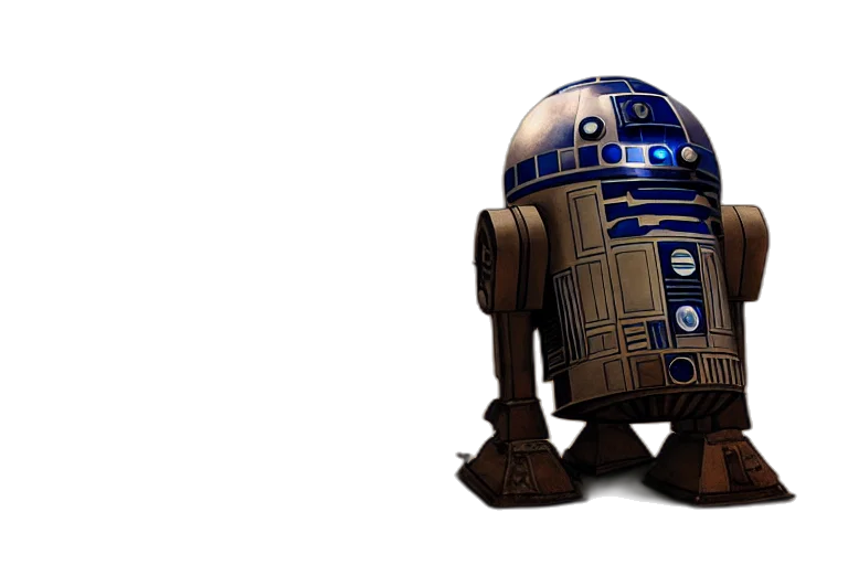 robot, 3d render, concept art, pixel art transparent PNG cut-out