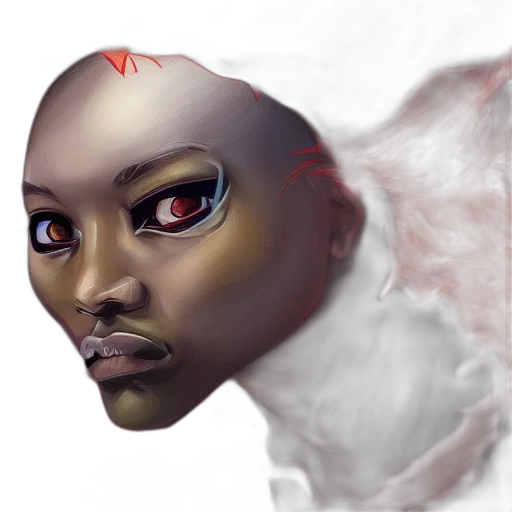 face, mask, creature, fantasy art transparent PNG cut-out