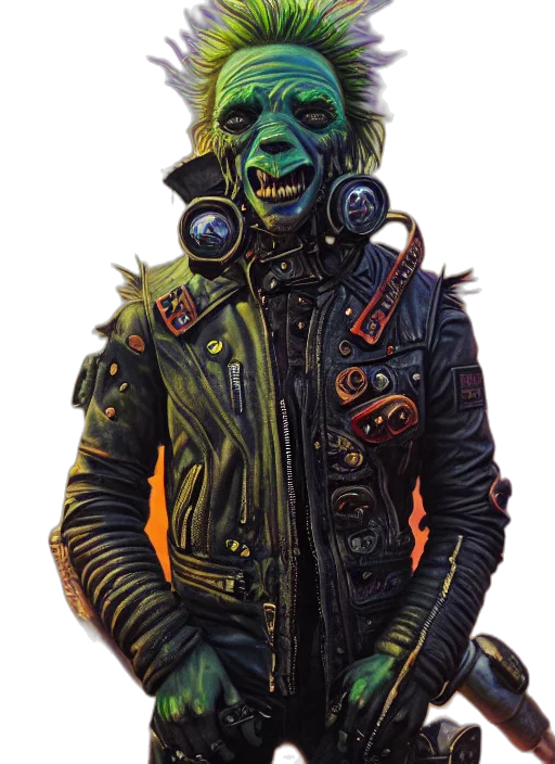 jacket, mask, face, creature transparent PNG cut-out