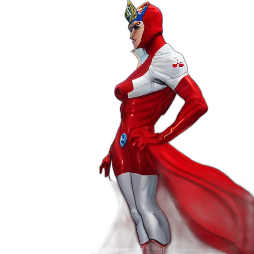 dress, concept art, 3d render, fantasy art, comic book art, red, captain, vienna transparent PNG cut-out