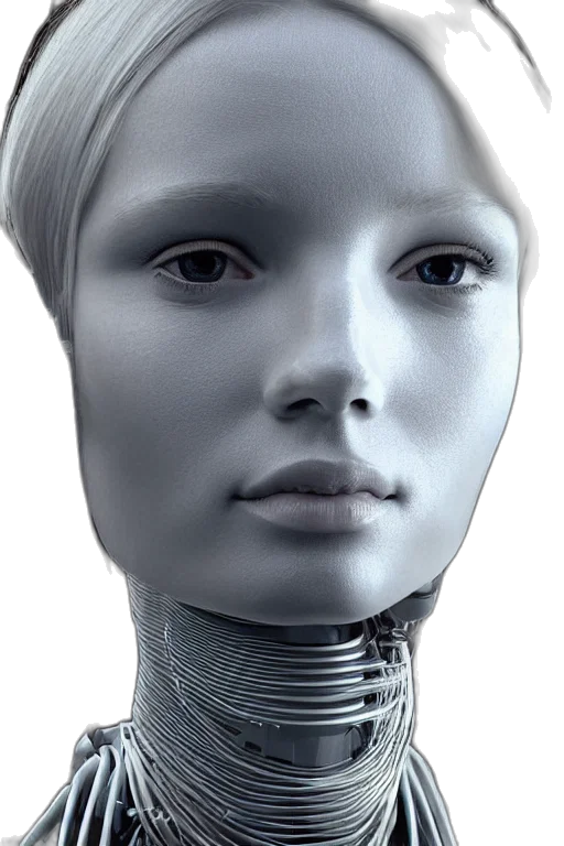 robot, face, mask, 3d render, photorealistic, cyberpunk, concept art, human transparent PNG cut-out