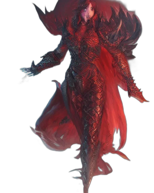 dragon, creature, dress, staff transparent PNG cut-out