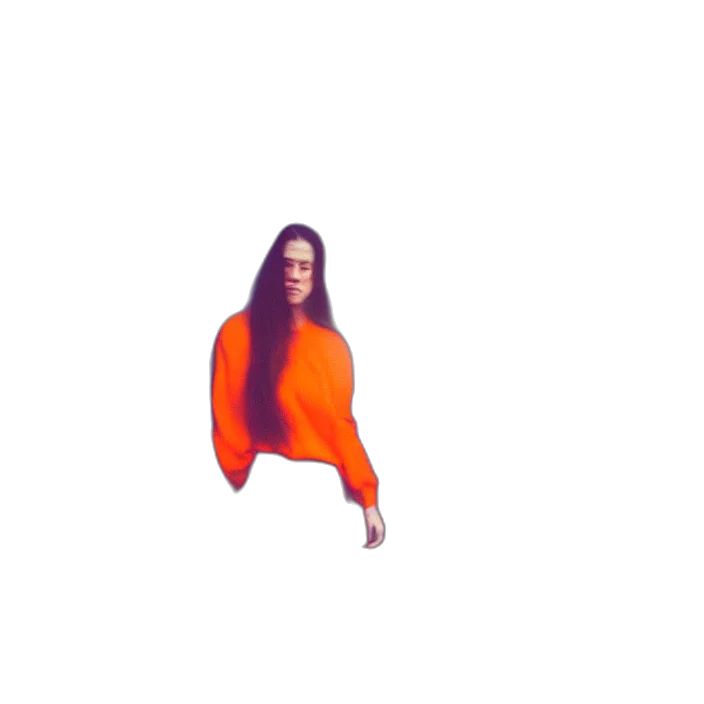 dress, hair, creature, jacket, pixel art, 3d render, vaporwave, anime transparent PNG cut-out