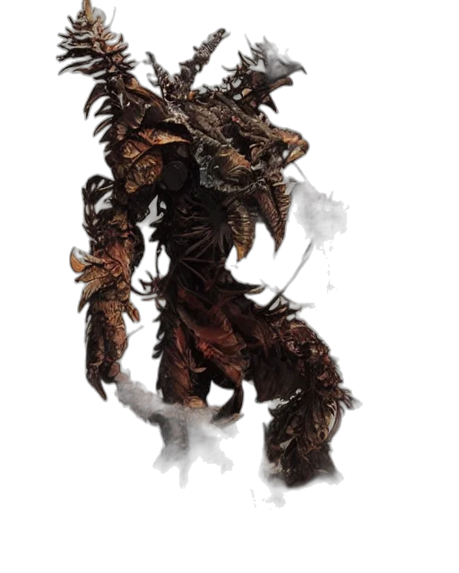 dragon, creature, mask, staff transparent PNG cut-out