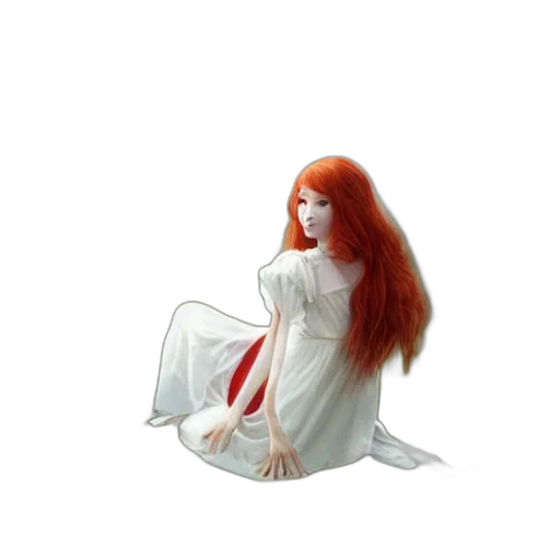 dress, hair, creature, fantasy art transparent PNG cut-out