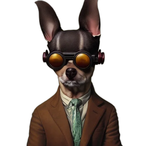 mask, staff, animal, jacket transparent PNG cut-out