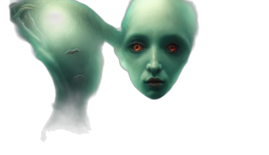 mask, creature, face, concept art, 3d render, photorealistic, fantasy art, outer space transparent PNG cut-out