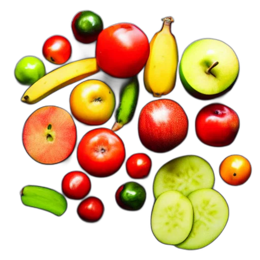 food, photorealistic, oil painting, pixel art transparent PNG cut-out