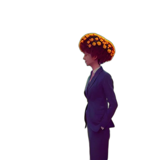 hat, crown, staff, dress, concept art, cartoon, 3d render, pixel art transparent PNG cut-out