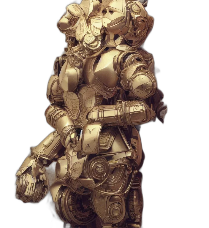robot, weapon, mask, animal, concept art, 3d render, fantasy art, photorealistic transparent PNG cut-out