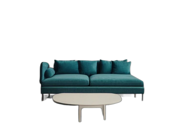 furniture, 3d render, concept art, blue transparent PNG cut-out