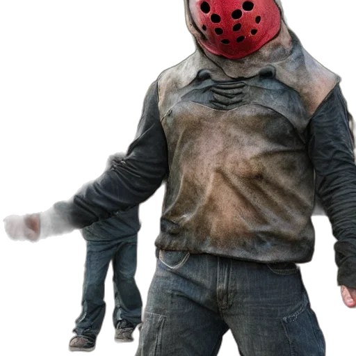 mask, jacket, creature, robot, concept art, 3d render, photorealistic, fire transparent PNG cut-out