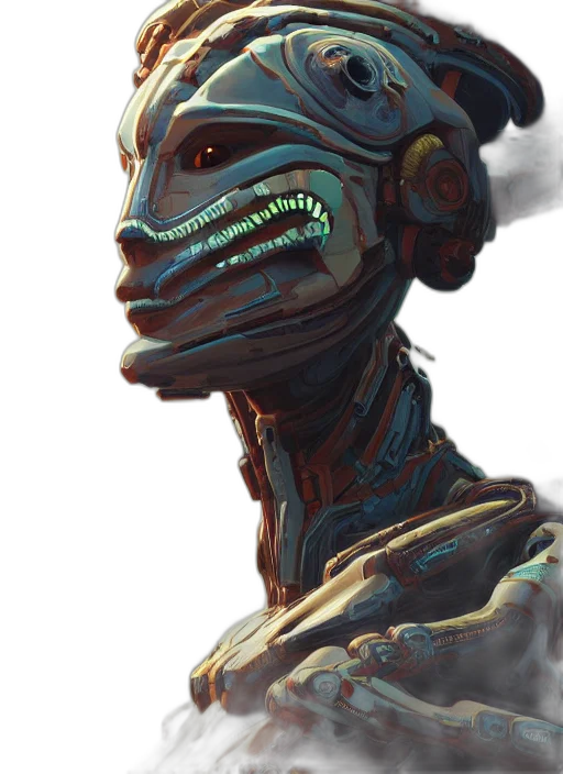 robot, mask, face, creature transparent PNG cut-out
