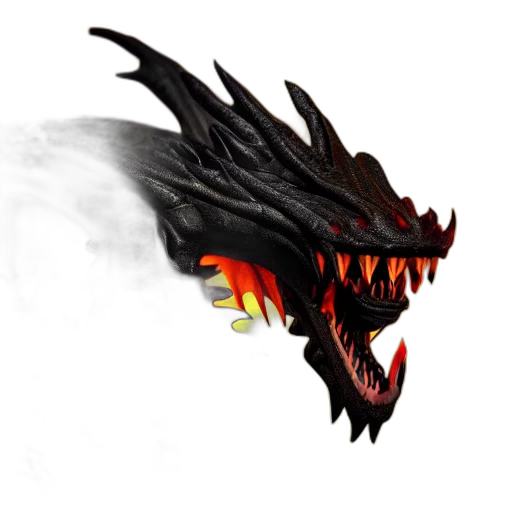dragon, creature, mask, animal, fantasy art, concept art, photorealistic, 3d render transparent PNG cut-out