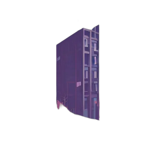 building, robot, furniture, vaporwave transparent PNG cut-out
