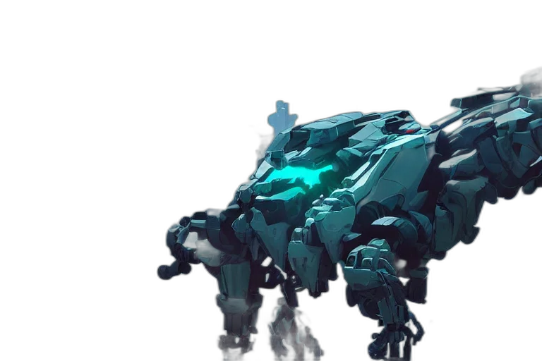 robot, dragon, weapon, creature transparent PNG cut-out