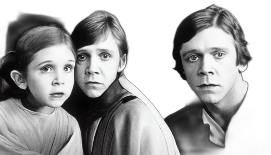 photorealistic, concept art, comic book art, film, still, carrie, fisher, mark transparent PNG cut-out