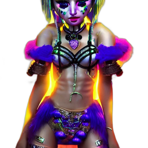 jewelry, mask, staff, cyberpunk transparent PNG cut-out
