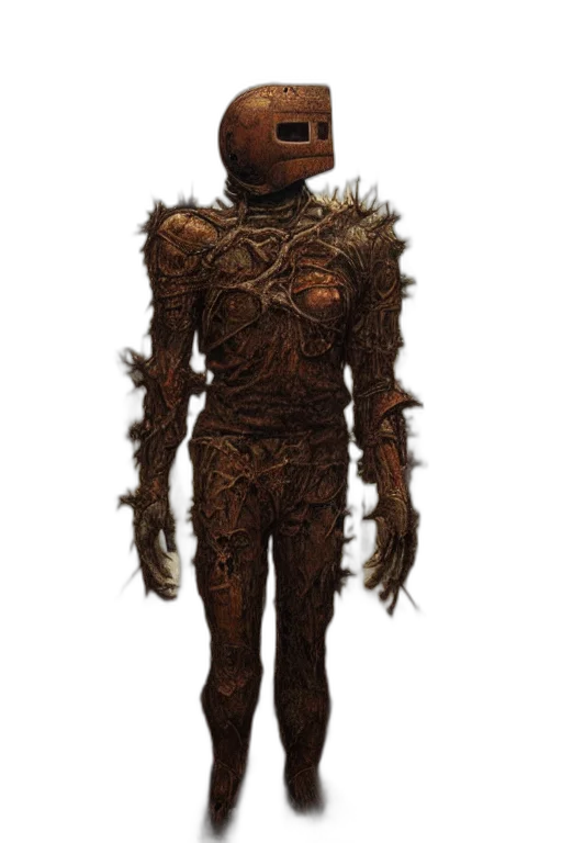 creature, robot, mask, staff transparent PNG cut-out