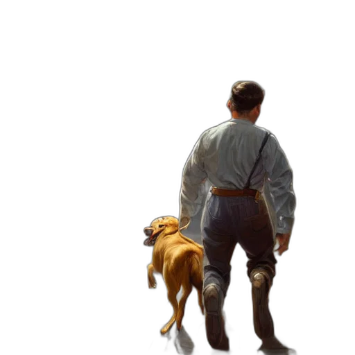 animal, staff, jacket, creature, concept art, photorealistic, pixel art, oil painting transparent PNG cut-out