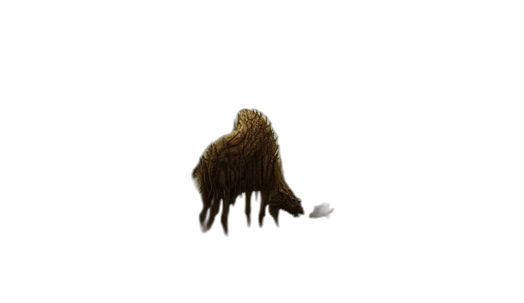 hair, animal, creature, hat, pixel art, concept art, 3d render, photorealistic transparent PNG cut-out