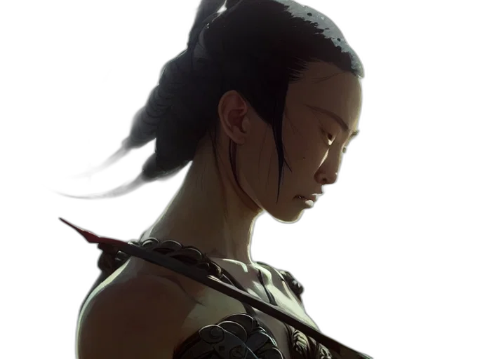sword, face, weapon, staff, concept art, fantasy art, photorealistic, comic book art transparent PNG cut-out