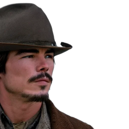 hat, face, staff, photorealistic transparent PNG cut-out