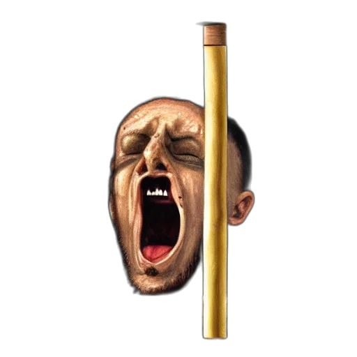 staff, weapon, face, umbrella, photorealistic, concept art, 3d render, pixel art transparent PNG cut-out