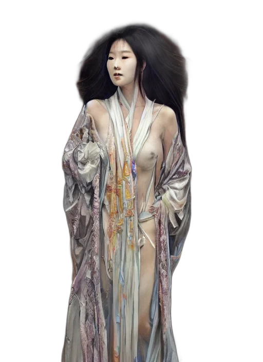 dress, staff, jewelry, hair transparent PNG cut-out
