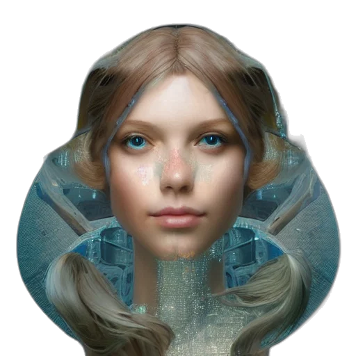 face, mask, hair, crown, fantasy art, concept art, photorealistic, 3d render transparent PNG cut-out