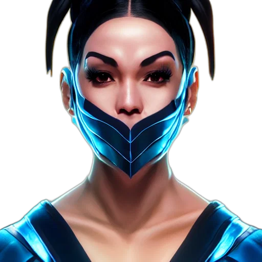 mask, face, concept art, cyberpunk transparent PNG cut-out