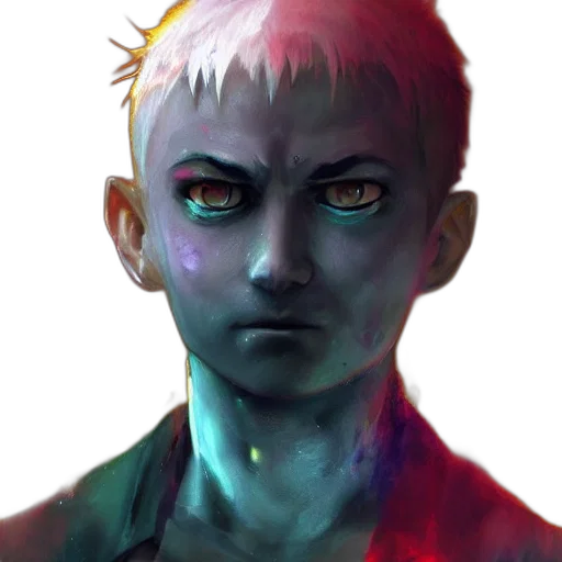 face, staff, mask, creature transparent PNG cut-out