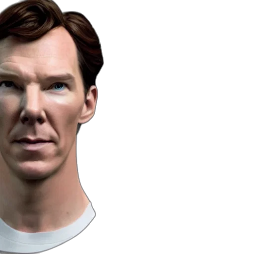 face, mask, 3d render, photorealistic, concept art, fantasy art, benedict, cumberbatch transparent PNG cut-out