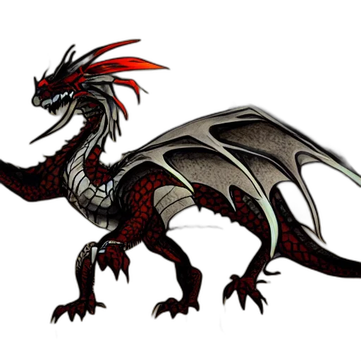 dragon, animal, staff, creature, concept art, pixel art, fantasy art, 3d render transparent PNG cut-out