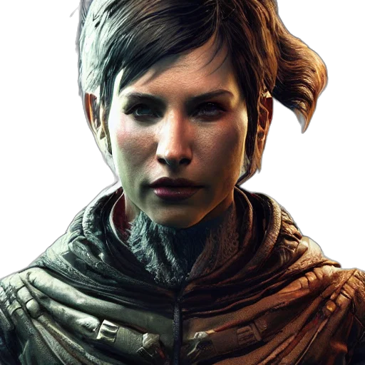 face, staff, concept art, photorealistic transparent PNG cut-out