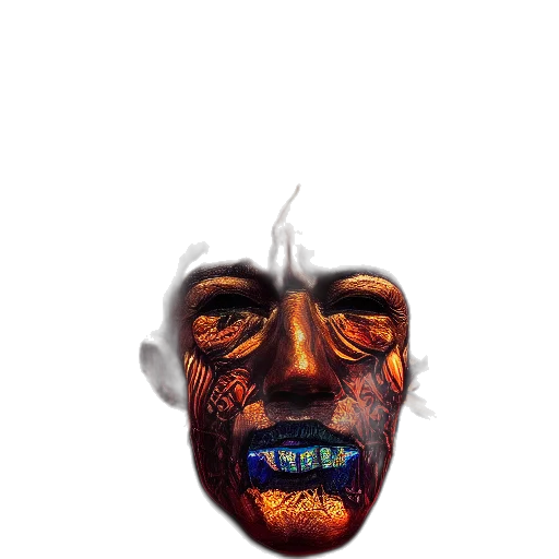 mask, face, creature, crown transparent PNG cut-out
