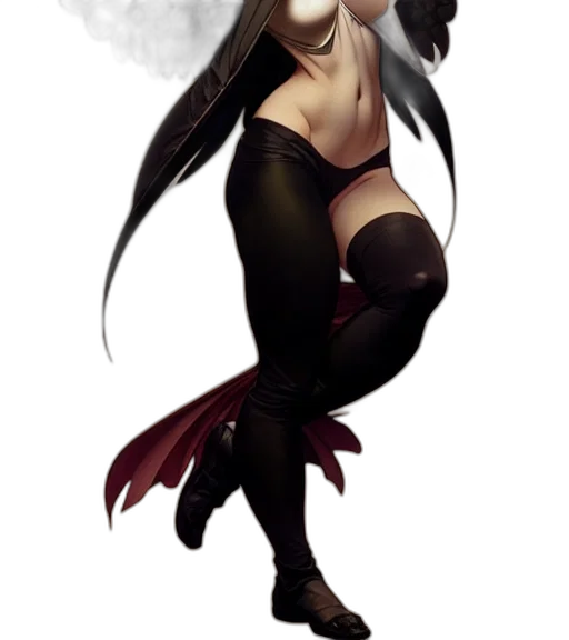 fantasy art, concept art, pixel art, comic book art, dark, monochrome, red, full transparent PNG cut-out