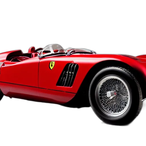 car, photorealistic, 3d render, ferrari, testa, rossa, concept, studio transparent PNG cut-out