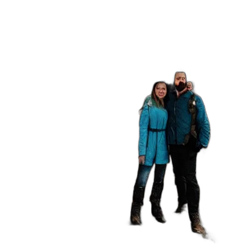 jacket, umbrella, staff, robot transparent PNG cut-out